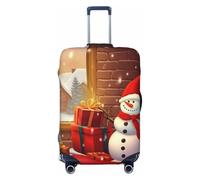 LHBWCVN Merry Christmas Day Luggage Cover for Suitcase Tsa Approved, Washable Suitcase Protector Fits 18-32 Inch Anti-scratch Suitcase Cover Carry on Luggage Sleeve Travel Baggage Cover, Black, M