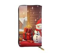 Lhbwcvn Merry Christmas Day Wallet For Women Men Clutch Rfid Blocking Leather Wallets Large Capacity Purse Credit Card Holder Money Case With Zipper Phone Holder Long Travel Purse, Black, One Size
