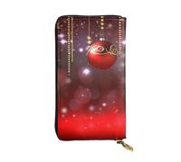 Lhbwcvn Merry Christmas Wallet For Women Men Clutch Rfid Blocking Leather Wallets Large Capacity Purse Credit Card Holder Money Case With Zipper Phone Holder Long Travel Purse, Black, One Size
