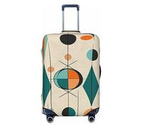 LHBWCVN Mid Century Geometric Luggage Cover for Suitcase Tsa Approved, Washable Suitcase Protector Fits 18-32 Inch Anti-scratch Suitcase Cover Carry on Luggage Sleeve Travel Baggage Cover, Black, L