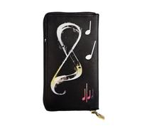 Lhbwcvn Music Notes Wallet For Women Men Clutch Rfid Blocking Leather Wallets Large Capacity Purse Credit Card Holder Money Case With Zipper Phone Holder Long Travel Purse, Black, One Size
