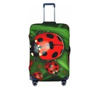 LHBWCVN Red Ladybug Luggage Cover for Suitcase Tsa Approved, Washable Suitcase Protector Fits 18-32 Inch Anti-scratch Suitcase Cover Carry on Luggage Sleeve Travel Baggage Cover, Black, M
