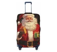 LHBWCVN Santa Claus Luggage Cover for Suitcase Tsa Approved, Washable Suitcase Protector Fits 18-32 Inch Anti-scratch Suitcase Cover Carry on Luggage Sleeve Travel Baggage Cover, Black, XL