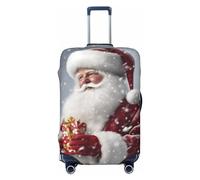 LHBWCVN Santa Claus Snow Secenry Luggage Cover for Suitcase Tsa Approved, Washable Suitcase Protector Fits 18-32 Inch Anti-scratch Suitcase Cover Carry on Luggage Sleeve Travel Baggage Cover, Black,