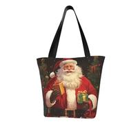 LHBWCVN Santa Claus Tote Bag for Women Top-Handle Purse Large Shoulder Hobo Bags Casual Handbags Aesthetic Shopping Bag Reusable Grocery Bag Zipper Work Bag Travel Beach Bag