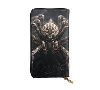 Lhbwcvn Scary Spider Wallet For Women Men Clutch Rfid Blocking Leather Wallets Large Capacity Purse Credit Card Holder Money Case With Zipper Phone Holder Long Travel Purse, Black, One Size
