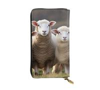 Lhbwcvn Sheep And Lambs Wallet For Women Men Clutch Rfid Blocking Leather Wallets Large Capacity Purse Credit Card Holder Money Case With Zipper Phone Holder Long Travel Purse, Black, One Size