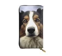 Lhbwcvn Sheep Dog Wallet For Women Men Clutch Rfid Blocking Leather Wallets Large Capacity Purse Credit Card Holder Money Case With Zipper Phone Holder Long Travel Purse, Black, One Size