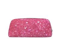 LHBWCVN Sparkling Glitter Pencil Case Large Capacity Pencil Pouch Aesthetic Pen Bag Leather Makeup Bag for Women Men Travel Toiletry Bags Zipper Cosmetic Bag Wide-open Coin Pouch Purse, Silver, One