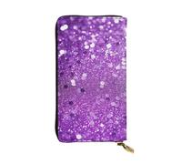 Lhbwcvn Sparkling Purple Glitter Wallet For Women Men Clutch Rfid Blocking Leather Wallets Large Capacity Purse Credit Card Holder Money Case With Zipper Phone Holder Long Travel Purse, Black, One