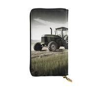 Lhbwcvn Tractor Agriculture Tranquil Wallet For Women Men Clutch Rfid Blocking Leather Wallets Large Capacity Purse Credit Card Holder Money Case With Zipper Phone Holder Long Travel Purse, Black, One