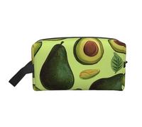 LHBWCVN Travel Toiletry Bag for Women Men Leather Makeup Bag Large Portable Travel Organizer Fruit Cosmetic Bag with Hanging Hook Travel Bathroom Bag Zipper Pouch Purse, White, One Size