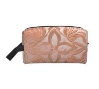LHBWCVN Travel Toiletry Bag for Women Men Leather Makeup Bag Large Portable Travel Organizer Rose Gold Cosmetic Bag with Hanging Hook Travel Bathroom Bag Zipper Pouch Purse, White, One Size