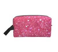 LHBWCVN Travel Toiletry Bag for Women Men Leather Makeup Bag Large Portable Travel Organizer Sparkling Glitter Cosmetic Bag with Hanging Hook Travel Bathroom Bag Zipper Pouch Purse, White, One Size