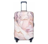 LHBWCVN White Marble Pattern Luggage Cover for Suitcase Tsa Approved, Washable Suitcase Protector Fits 18-32 Inch Anti-scratch Suitcase Cover Carry on Luggage Sleeve Travel Baggage Cover, Black, L