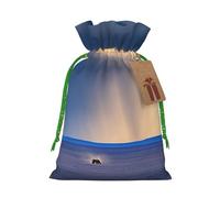 LHBZXMKJ African Elephant Print Drawstring Present Bags Christmas gifts Wrapping Sacks Pouches for Xmas Party