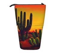 LHBZXMKJ Cactus in Desert Print Telescopic Pencil Bag Stationery Case Stand-up pencil case Cosmetics storage bag