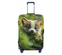 LHBZXMKJ Cute Gnome Print Luggage Cover Suitcase Protector Anti-scratch Fits 18-32 Inch Trolley Case, Black, XL