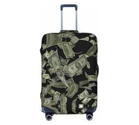 LHBZXMKJ Dollar Sign Money Print Luggage Case Suitcase Cover Anti-Scratch Fits 18-34 Inch Trolley Bag, blackone, Large