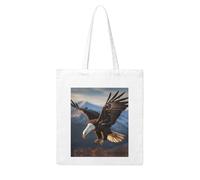 LHBZXMKJ eagle Print Canvas Tote Bag Aesthetic Reusable Grocery Shopping Bags Shoulder Bag Book Tote