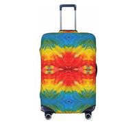 LHBZXMKJ Fantastic Parrot Feather Print Luggage Cover Suitcase Protector Anti-scratch Fits 18-32 Inch Trolley Case, Black, X-Large