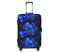 LHBZXMKJ Galaxy Stars Print Luggage Cover Suitcase Protector Anti-scratch Fits 18-32 Inch Trolley Case, Black, Small