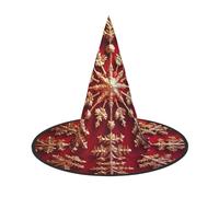 LHBZXMKJ golden snow Print Halloween hat Women Witch Hat Costume Decoration for Festival Carnival Party