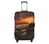 LHBZXMKJ Love Rock Print Luggage Cover Suitcase Protector Anti-scratch Fits 18-32 Inch Trolley Case, Black, L
