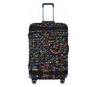 LHBZXMKJ Math Formula Print Luggage Cover Suitcase Protector Anti-scratch Fits 18-32 Inch Trolley Case, Black, M