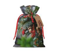LHBZXMKJ merry christmas palm tree Print Drawstring Present Bags Christmas gifts Wrapping Sacks Pouches for Xmas Party , Black, M