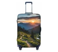 LHBZXMKJ Mountain view at sunrise Print Luggage Cover Suitcase Protector Anti-scratch Fits 18-32 Inch Trolley Case, Black, S