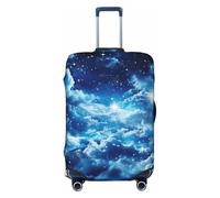 LHBZXMKJ Mysterious Stars Print Luggage Cover Suitcase Protector Anti-scratch Fits 18-32 Inch Trolley Case, Black, L