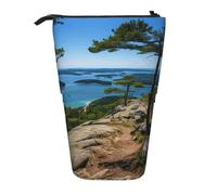 LHBZXMKJ Norway Islands Print Telescopic Pencil Bag Stationery Case Stand-up pencil case Cosmetics storage bag