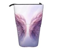 LHBZXMKJ purple wings Print Telescopic Pencil Bag Stationery Case Stand-up pencil case Cosmetics storage bag