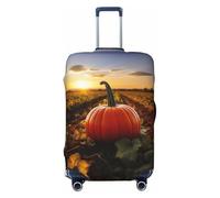 LHBZXMKJ Thanksgiving Day Punmpkin Print Luggage Cover Suitcase Protector Anti-scratch Fits 18-32 Inch Trolley Case, Black, XL