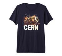 LHC CERN Hadron Collider Physicist Higgs Retro Futurism Premium T-Shirt