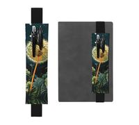 LHCVSFGW Elastic Pen Holder for Notebook Bookmark PU Leather Pencil Holder with Adjustable Band Pen Sleeve Pouch Dandelions at Night Pencil Case Pencil Pouch for Planners Binders Books