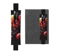 LHCVSFGW Elastic Pen Holder for Notebook Bookmark PU Leather Pencil Holder with Adjustable Band Pen Sleeve Pouch Fresh fruits Pencil Case Pencil Pouch for Planners Binders Books