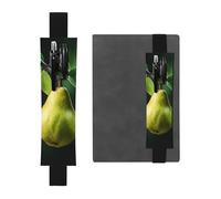 LHCVSFGW Elastic Pen Holder for Notebook Bookmark PU Leather Pencil Holder with Adjustable Band Pen Sleeve Pouch Pears on the Tree Pencil Case Pencil Pouch for Planners Binders Books
