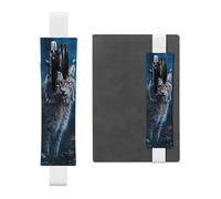 LHCVSFGW Elastic Pen Holder for Notebook Bookmark PU Leather Pencil Holder with Adjustable Band Pen Sleeve Pouch Female Lynx Pencil Case Pencil Pouch for Planners Binders Books