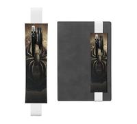 LHCVSFGW Elastic Pen Holder for Notebook Bookmark PU Leather Pencil Holder with Adjustable Band Pen Sleeve Pouch Ball Spider Web Pencil Case Pencil Pouch for Planners Binders Books