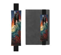 LHCVSFGW Elastic Pen Holder for Notebook Bookmark PU Leather Pencil Holder with Adjustable Band Pen Sleeve Pouch Colorful surfboard Pencil Case Pencil Pouch for Planners Binders Books