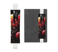 LHCVSFGW Elastic Pen Holder for Notebook Bookmark PU Leather Pencil Holder with Adjustable Band Pen Sleeve Pouch Fresh fruits Pencil Case Pencil Pouch for Planners Binders Books