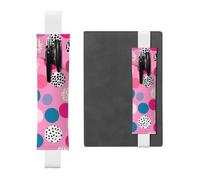 LHCVSFGW Elastic Pen Holder for Notebook Bookmark PU Leather Pencil Holder with Adjustable Band Pen Sleeve Pouch Crazy polka dots Pencil Case Pencil Pouch for Planners Binders Books