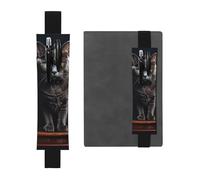 LHCVSFGW Elastic Pen Holder for Notebook Bookmark PU Leather Pencil Holder with Adjustable Band Pen Sleeve Pouch Cat on Table Pencil Case Pencil Pouch for Planners Binders Books