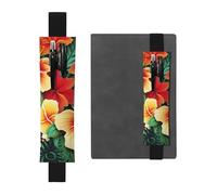 LHCVSFGW Elastic Pen Holder for Notebook Bookmark PU Leather Pencil Holder with Adjustable Band Pen Sleeve Pouch Hawaiian Style Print Pattern Pencil Case Pencil Pouch for Planners Binders Books