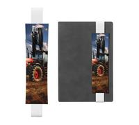 LHCVSFGW Elastic Pen Holder for Notebook Bookmark PU Leather Pencil Holder with Adjustable Band Pen Sleeve Pouch Fantasy Farm Tractor Pencil Case Pencil Pouch for Planners Binders Books