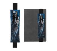 LHCVSFGW Elastic Pen Holder for Notebook Bookmark PU Leather Pencil Holder with Adjustable Band Pen Sleeve Pouch Female Lynx Pencil Case Pencil Pouch for Planners Binders Books
