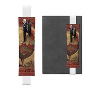LHCVSFGW Elastic Pen Holder for Notebook Bookmark PU Leather Pencil Holder with Adjustable Band Pen Sleeve Pouch Old Rooster Illustration Pencil Case Pencil Pouch for Planners Binders Books