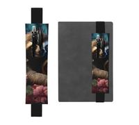 LHCVSFGW Elastic Pen Holder for Notebook Bookmark PU Leather Pencil Holder with Adjustable Band Pen Sleeve Pouch A sloth and a baby sloth Pencil Case Pencil Pouch for Planners Binders Books